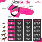 Waterproof Dog Rain Coat, Reflective Safety Strips & Leash Hole – Lightweight Adjustable Jacket for Medium Breeds - S, Pink