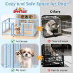 Acrylic Dog Playpen Indoor, Puppy Playpen, Acrylic Dog Pen, 10PCS | 23.6" H, Skin Pink, Purple & Sky Blue, Clear View, No-Gap Escape-Proof, Tool-Free Setup, For Puppies & Small Dogs