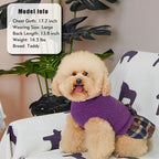 KYEESE Dog Sweater Dress Turtleneck Thick Knit Pullover for Cold Weather | Stretchy Fit, Lightweight & Warm, Cozy Knit Comfort, Cute Bow Accent, Gentle on Sensitive Skin, Comfortable Daily Wear