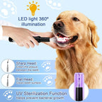 ETACCU Dog Plaque Remover for Teeth, Dog Plaque Remover Tool with LED Light, 5 Modes Teeth Cleaning Tools, Low Noise Pet Tooth Brushing Kit Dental Tools for Dog and Cat, Black
