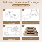 EHEYCIGA Orthopedic Dog Beds for Large Dogs, Waterproof Memory Foam Large Pet Bed with Sides, Non-Slip Bottom and Egg-Crate Foam Dog Couch Bed with Washable Removable Cover, Camel