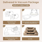 EHEYCIGA Orthopedic XXL Dog Bed, Waterproof Washable XL Big Pet Bed 48" | Non-Slip Bottom and Egg-Crate Memory Foam Extra Large Pet Couch Bed with Washable Removable Cover, Camel