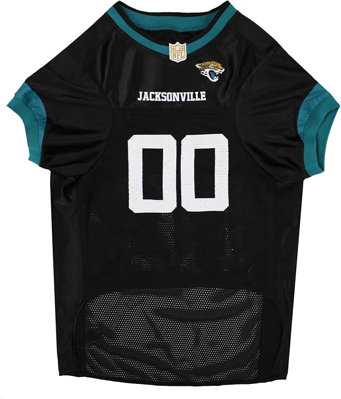 Pets First NFL Jacksonville Jaguars Dog Jersey, Size XX-Large, Football Shirt Costume for Pet, Dog Sports T-Shirt, NFL Team Clothing for Cats, Licensed Pet Apparel Available in 7 Sizes and 32 Teams