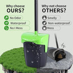 ienjoyed Pooper Scooper Large Swivel Bin & Rake with 160 Waste Bags,Heavy Duty Dog Pooper Scooper with Bag Attachment for Dogs, Long Handle Poop Scooper with Lid for Yard, Grass, Gravel(Green)
