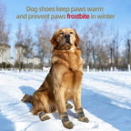 Dog Boots for Large Dogs, Medium Dog Boots & Paw Protectors for Hardwood Floors, Outdoor Dog Booties for Hot Pavement Winter Snow Hiking, Dog Shoes with Reflective Strips