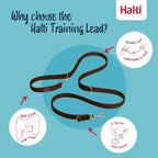 Halti Training Dog Leash | Size Small, Deep Walnut, 2m | No-Pull Double-Ended Dog Leash | Light, Soft & Durable | Ideal for Obedience Training & Everyday Walks with Dogs & Puppies