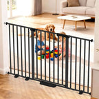 41" Extra Tall Baby Gate for Big Dog No Jumping Over, 30-32.6" Wide Pet Safety Gate Indoor for Doorways No Drilling,Auto Close Child Puppy Gates for Stairways Pressure Mounted (Black)