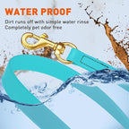 Viper Biothane K9 Working Dog Leash Waterproof Lead for Tracking Training Schutzhund Odor-Proof Long Line with Solid Brass Snap for Puppy Medium and Large Dogs, 10ft Sky Blue