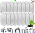 Cat Fountain Filters, 16 Pack Cat Water Fountain Filter for 67oz/2L Cat Water Fountain Stainless Steel, 3.2L/108oz Pet Fountain