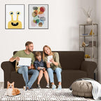 MAXIJIN Stretch Oversized Couch Covers for 3 Cushion Couch (91"-110"), 1-Piece Large Sofa Cover Slipcover Furniture Protector for Kids,Dogs (Extra Large, Diamond Pattern Coffee)