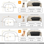 Calming Dog Bed Fluffy Plush Dog Mat for Furniture Protector with Removable Washable Cover for Large Medium Small Dogs and Cats (Large(45x37x6), Dark Grey)