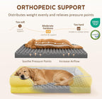 Comfort Expression Orthopedic Dog Beds for Large Sized Dog with Bolster | Waterproof Dog Couch Bed with Washable Cover & Non-Slip Bottom, Supportive Egg Crate Foam Large Pet Bed, 36x27 Inch