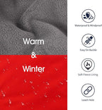 IECOii Extra Warm Reflective Adjustable Dog Jacket - Fleece Turtleneck Winter Coat for Small, Medium, Large Dogs in Cold Weather