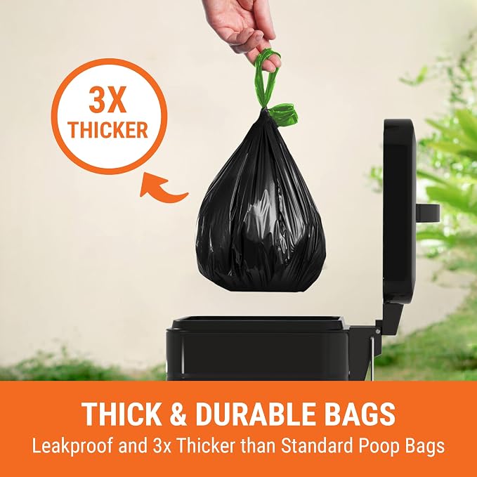 Pupzle Dog Pooper Scooper with Bag Attachment, 40" Long Handle | Dog Poop Scoop for Yard, Large Capacity Swivel Bin and Rake Pooper Scooper, Lavender Scented Bags for Large Dogs (Black)
