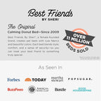 Best Friends by Sheri The Original Calming Donut Dog Bed – Washable Plush Pet Bed for XXL Breeds up to 210 lbs, Shag Faux Fur, Taupe, XXL (54" x 54")