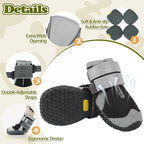 Pezluxe Dog Shoes for Medium Dogs, Breathable Dog Boots for Hot Pavement | Anti-Slip Dog Booties for Hardwood Floors,Waterproof Paw Protectors for Dogs Summer Walking Hiking WinterSnow Outdoor,Black,5
