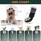 EXPAWLORER Dog Socks to Prevent Licking Paws with Grippers for Hot Pavement | For Hardwood Floors Anti Slip, Reflective Dog Boots & Paw Protectors Shoes Booties with for Senior Small Medium Large Dogs XS