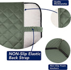 PureFit Reversible Quilted Couch Covers for Dogs Sofa Cover 4 Seater 88" | Greyish Green/Beige, Water Resistant Couch Protector, Washable Pet Couch Cover with Non Slip and Elastic Straps For Kids