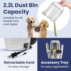 PAWSPIK Professional Dog Grooming Vacuum Kit, Dogs & Cats, Direct Handheld Control, 7 Grooming Tools, Deshedding and Dematting for Grooming, Large 2.2L Dust Bin, UL, HEPA Filter | Direct Handheld Control, 7 Grooming Tools, Deshedding and Dematting for ...