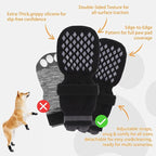 KOOLTAIL Non Slip Dog Socks Shoes to Prevent Licking Paws and Scratching, Winter Pet Booties for Cold Pavement & Hardwood Floors, Dog Grip Booties for Small Medium Large Senior Dogs
