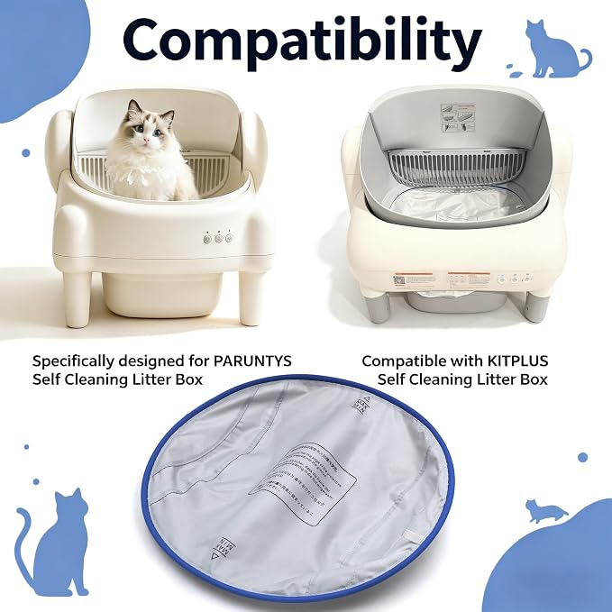 NewKe 2PCS Removable Waterproof Pad for PARUUNTYS Self Cleaning Litter Box | Liner Replacement for KITPLUS Automatic Litter Box, Three Proof Pad Base Mat, Waterproof, Dustproof, Stain Resistant