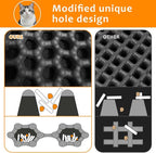 22"x30" Cat Litter Mat, EVA & Fabric Double Layer Design Waterproof Bottom Cat Litter Mat, Anti-slip Litter Box Mat, Easy To Catch Pet Litter, Easier To Clean, Washable, Soft on Paws, Black
