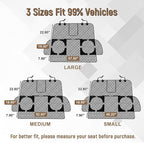 Pet Bench Seat Covers for Mid-Size Sedans and SUVs, Heavy Duty Nonslip Car Seat Protector for Child Car Seat, Waterproof Back Seat Covers for Dogs and Kids, Armrest & Seatbelt Access(Grey)