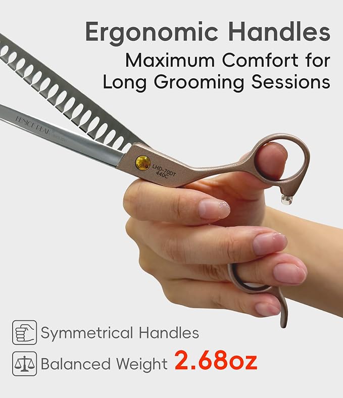 Thinning Shears for Dogs and Cats Pet Grooming Scissors Chunkers Shears 440C Stainless Steel Professional Dog Trimming Scissors 7''