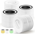 Core 300 Replacement Filter for LEVOIT Core 300S-P Air Purifier | Compatible with LEVOIT Core 300, 300S, P350 VortexAir Air Purifier, 3-in-1 H13 True HEPA, 4-Pack Core 300-RF, White