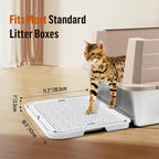 Cat Litter Box Step, Large Cat Litter Ramp with Filter Function, White