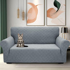 YEMYHOM Couch Cover Latest Jacquard Design High Stretch Extra Large Sofa Covers Pet Dog Cat Proof Oversized Slipcover Non Slip Magic Elastic Furniture Protector (X-Large, Leaf Pattern Light Gray)