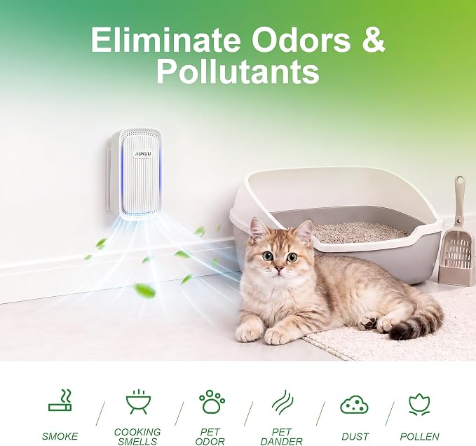 Air Ionizers 4 Pack - Plug In Mini Air Purifiers for Home, Bedroom, Office | Basement - Portable Negative Ion Air Purifier Pet Smell, Odor, Smoke, Dust - Quiet Air Freshener - Air Cleaner White