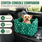 Small Dog Car Seat for Center Console, Wilderness Green | Cullaby Small Dog Car Seat for Center Console,