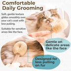 Wablade Cat Brush for Sensitive Cats & Kittens, Soft, 7.5", Made in Japan | Daily grooming & massage for routine care, gently lifts loose surface fur with natural sisal fibers (Not a Deshedding Tool)