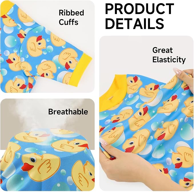 XPUDAC 4 Pieces Dog Pajamas for Large Dogs Pjs Clothes Puppy Onesies Outfits for Doggie Duck Shirts Sleeper for Pet Cats Jammies-5X-Large