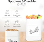 Treat Container w/Airtight Bamboo Lid 2 Pack - Farmhouse Large Treats Jar - Dog Treat Jars for Kitchen Counter - Dog Treat Jar - Metal Canister for Cookies & Biscuits - Pet Treat Container