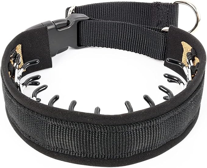 Mayerzon Martingale Dog Collar No Pull, Black, XL | Neck Cir 22"-27.5" | Patented Anti Pull Collar for Small Medium Large Dogs, Buckle, For Walking Training, Adjustable, Hidden Design, 2.5mm Links