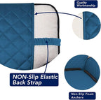 PureFit Reversible Quilted Couch Covers for Dogs Sofa Cover 4 Seater 88" | Peacock Blue/Beige, Water Resistant Couch Protector, Washable Pet Couch Cover with Non Slip and Elastic Straps For Kids
