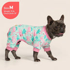 KYEESE Velvet Dog Pajamas Soft Onesie Shirt for Daily Wear, Flamingo | 4-Way Stretch, Lightweight & Breathable, Reduces Shedding, Gentle on Sensitive Skin, Recovery Support, Easy Potty Breaks