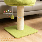 Flower Cat Scratching Post for Indoor Cats Scratcher with Bed | Comfortable & Removable Perch, Cute Cat Tree with Dangling Ball, Sisal Scratching Post, Simple Assembly & Stability