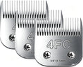 4FC Dog Grooming Replacement Blades Compatible with Andis Clipper | Compatible with Oster A5,Wahl km10 Dog Clippers,Size-#4FC, 3/8-Inch Cut Length (9.5mm),3-Pack