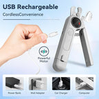 2-in-1 Quiet Electric Pet Nail Clipper & Grinder with Light for Dogs Cats (Gray) | Dual LED Lights,3-Speed Grinder,Nail Clipping Splash Guard,Type-C Rechargeable,Quiet Design for Anxious Dogs & Cats