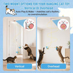 Interactive Cat Toys for Indoor Cats, Automatic Flying Bird & Mouse | Chase Exercise Enrichment Stimulation, USB Large-capacity Rechargeable Electric Door Hanging Toy for Bored Kitten & Adult Cat