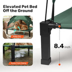 Heeyoo Elevated Dog Bed with Removable Canopy, Portable Dog Cot with Sun Protection Shade Tent, Raised Pet Cooling Cot Bed for Dogs, 42in