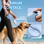 TUG Quest Retractable Dog Leash | 360° Tangle-Free | 16 ft Tape (L, Blue)
