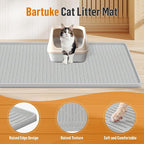 Silicone Cat Litter Box Mat 40"x 28" Extra Large Cat Rubber Mat | Cat Mat for Litter Box, Non-Slip, Waterproof Cat Litter Trapping Mat with Raised Edge, Kitty Litter Mat for Floor, Easy Clean
