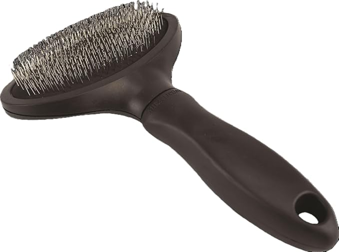Miracle Care Small Slicker Brush for Cats | Grooming Brush Removes Loose Undercoat, Reduce Shedding and Matting, Flexible Pins Protect Skin, Ergonomic & Cushioned Handle