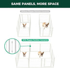 FXW Homeplus Indoor Dog Playpen with Divider Connectors, 24" H, 12 Panels | Calm Indoor Play Area, Two-Zone Layout, For Puppies & Small Dogs, Patented