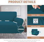 Easy-Going 100% Waterproof Chair Couch Cover, Stretch Jacquard Sofa Cover | Dual Waterproof Sofa Slipcover, Leakproof Furniture Protector for Kids, Pets, Dog and Cat (Chair, Peacock Blue)