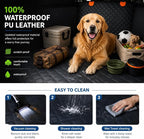 SUV Cargo Liner for Dogs,Waterproof Dog Trunk Cover with Side Flaps | Material: Waterproof PU Leather | Protection: 12.60" Side Flaps & 17.72" Bumper Flap | Fit: Most SUVs | Non-Slip Design